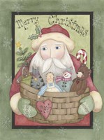 Santa With Basket Fine Art Print