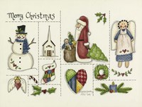 Merry Christmas Collage Fine Art Print