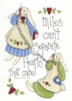 Hearts That Care 2 Bunnies Fine Art Print