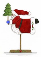 Santa On A Stick Fine Art Print