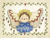 Blue Bow Angel Fine Art Print