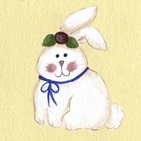 Bunny With Rose Fine Art Print