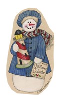 I Love Lighthouses Snowman Framed Print