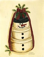 Box Snowman Fine Art Print