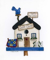 Quilt Shop Birdhouse Fine Art Print