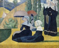 Breton Women with Umbrellas, 1892 Fine Art Print