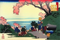 Three Men Admire the Cherry Blossoms Fine Art Print