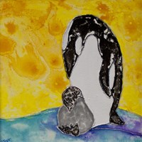Penguins Under the Morning Sun Fine Art Print