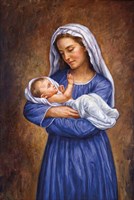 Mary And Baby Jesus Fine Art Print
