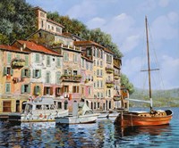 La Barca Rossa Alla Calata Fine Art Print