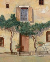 Mezza Bicicletta Sul Muro Fine Art Print