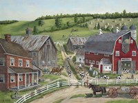 Busy Barnyard Fine Art Print