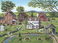 Chatting Across the Fence Fine Art Print