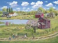 Spring Picnic Walk Fine Art Print