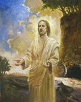 Jesus In Front Of Cave Fine Art Print