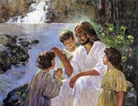 Christ And The Children Fine Art Print