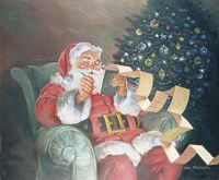 Checking His List Fine Art Print