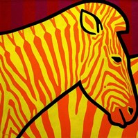Cadmium Zebra 1 Fine Art Print