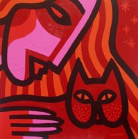 Cat Woman Framed Print