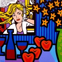 Still Life With Lichtenstein 2 Fine Art Print