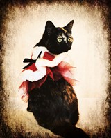 Vintage Christmas Kitten Fine Art Print