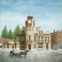 Arnprior Post Office with Horse and Buggy Fine Art Print