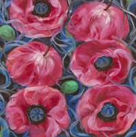 Six Pink Poppies Fine Art Print