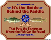 Guide Behind The Paddle Fine Art Print