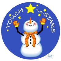 Snowman Touch The Stars Fine Art Print