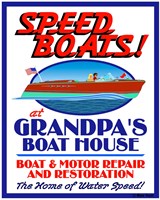 Speed Boats Fine Art Print