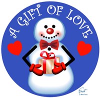 Snowman Gift Fine Art Print