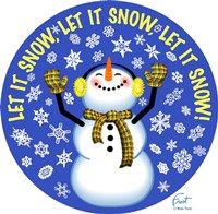 Snowman Let It Snow Fine Art Print
