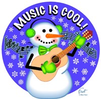 Snowman Guitar Fine Art Print
