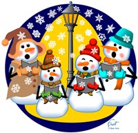 Snowman Choir Fine Art Print