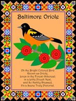 Baltimore Oriole Quilt Framed Print