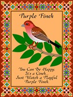 Purple Finch Quilt Fine Art Print