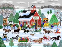 Jingle Bell Sleigh Society Fine Art Print