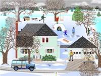 Homestead In Winter Fine Art Print