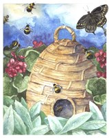 Bee And Flower Fine Art Print