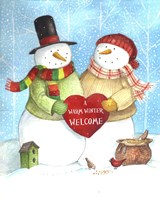 Warm Welcome Snowman Fine Art Print