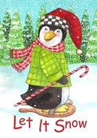 Penguin Let It Snow Fine Art Print