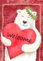Polar Bear Heart Welcome Fine Art Print