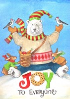 Polar Bear Joy To Everyone Fine Art Print