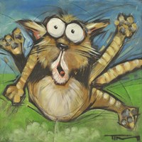 Farting Feline Fine Art Print