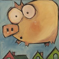 Flying Pig First Flight Fine Art Print