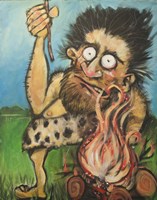 Caveman Fire Fine Art Print