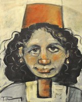 Girl With Fez Fine Art Print