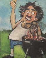 Madman With Grill Fine Art Print