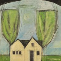 House With Two Trees Fine Art Print