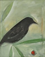 Bird And Berry 1 Fine Art Print